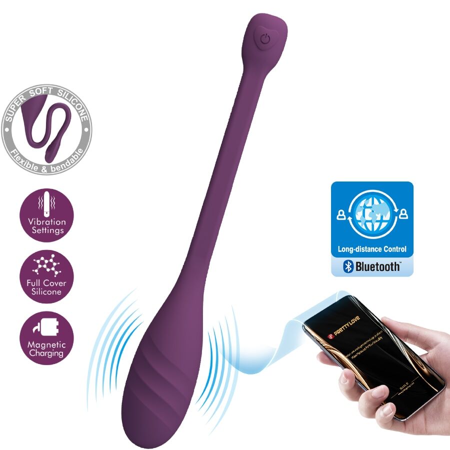 PRETTY LOVE - VIBRATORE CONTROLLATO DA APP LEVIATHAN VIOLA - PRETTY LOVE SMART | Lingerie Harness Boutique