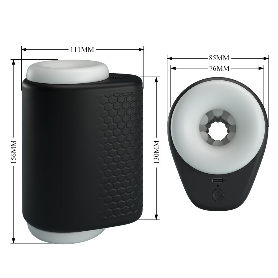 PRETTY LOVE - DJ GIRL MASTURBATORE MASCHILE CON VIBRAZIONE 5 IMPOSTAZIONI NEGRO - PRETTY LOVE MALE | Lingerie Harness Boutique