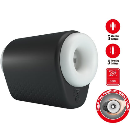 PRETTY LOVE - DJ GIRL MASTURBATORE MASCHILE CON VIBRAZIONE 5 IMPOSTAZIONI NEGRO - PRETTY LOVE MALE | Lingerie Harness Boutique