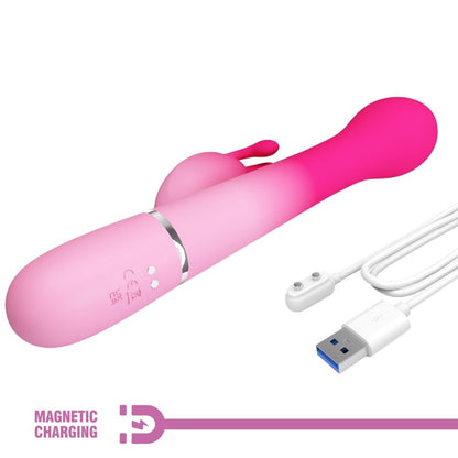 PRETTY LOVE - DEJON 3 IN 1 MULTIFUNZIONE VIBRATORE CONIGLIO ROSA - PRETTY LOVE | Lingerie Harness Boutique