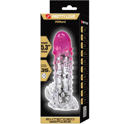 PRETTY LOVE - GUAINA DI ALLARGAMENTO REALISTICA WILFORD CON PENE RILIEVO ROSA - PRETTY LOVE | Lingerie Harness Boutique