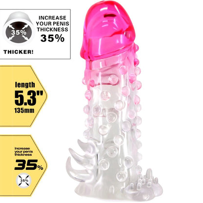 PRETTY LOVE - GUAINA DI ALLARGAMENTO REALISTICA WILFORD CON PENE RILIEVO ROSA - PRETTY LOVE | Lingerie Harness Boutique