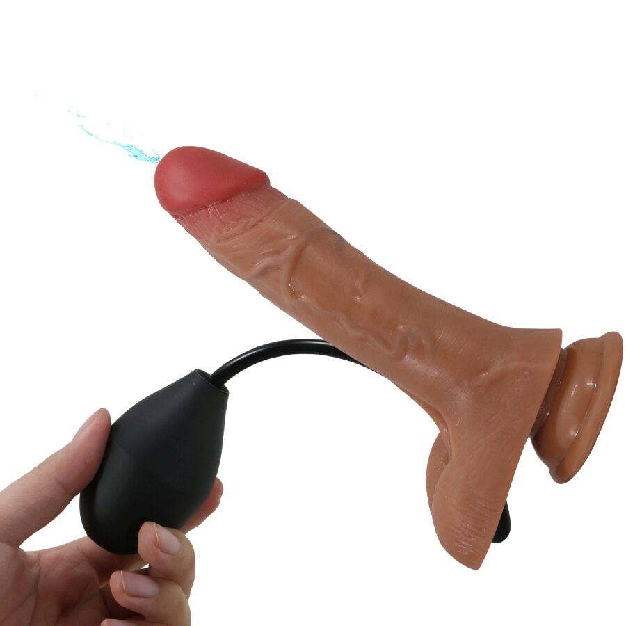 PRETTY LOVE - SLIP UNIVERSALE CON DILDO VIBRANTE E SQUIRTING 15,5 CM MULATO - PRETTY LOVE | Lingerie Harness Boutique