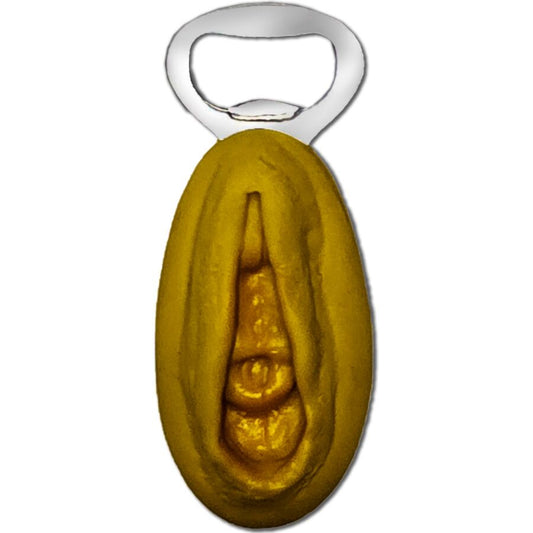 DIABLO PICANTE - APRIBACCHE IN ARGENTO CON FORMA DI VAGINA DORATA - DIABLO PICANTE | Lingerie Harness Boutique