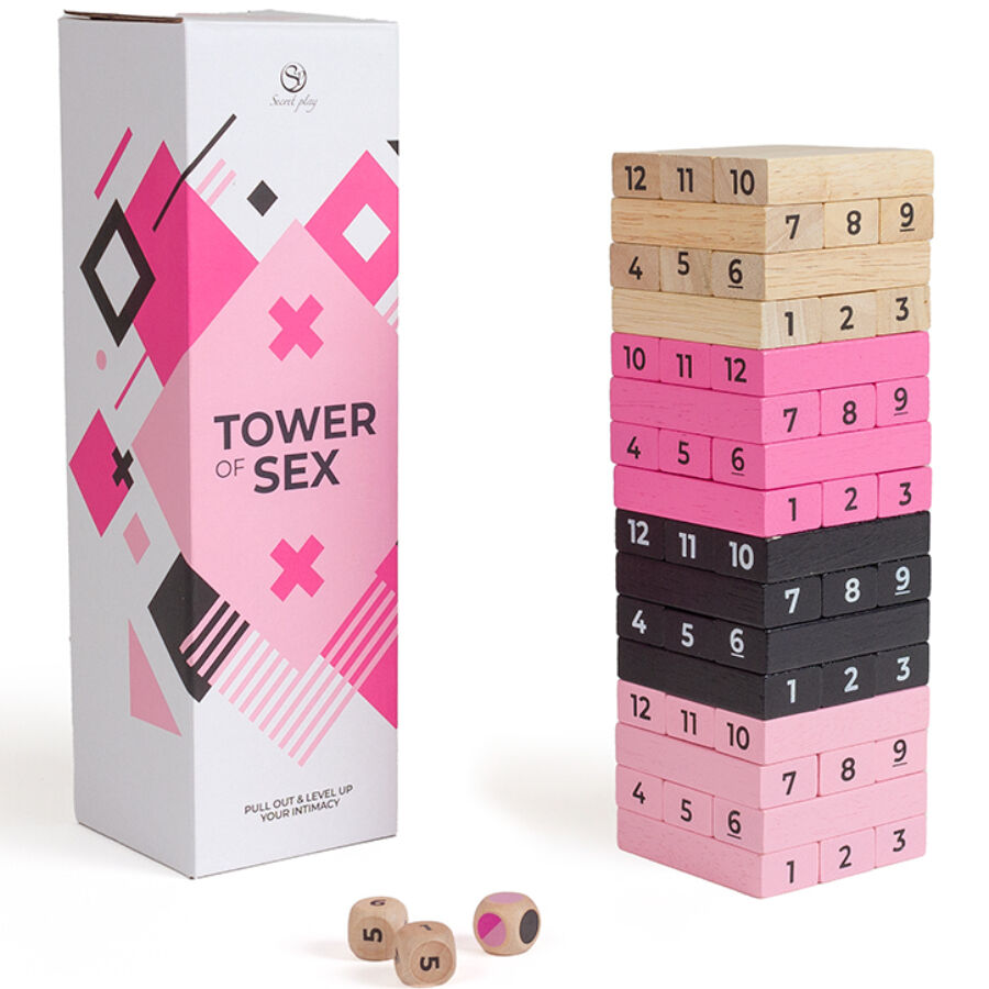 SECRETPLAY - GIOCO IN LEGNO TORRE DEL SESSO - SECRETPLAY 100% GAMES | Lingerie Harness Boutique