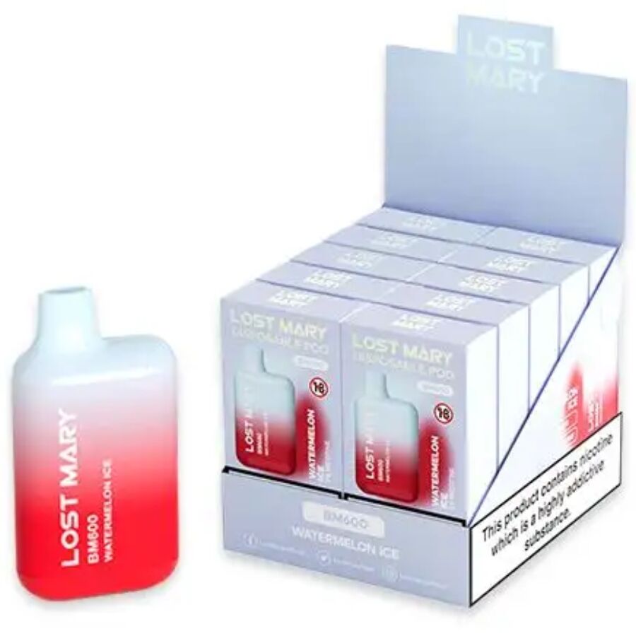 LOST MARY - BM600 NICOTINA VAPER 2% MONOUSO ANGURIA GHIACCIO - LOST MARY | Lingerie Harness Boutique