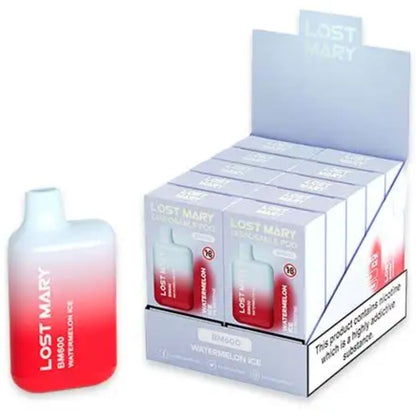 LOST MARY - BM600 NICOTINA VAPER 2% MONOUSO ANGURIA GHIACCIO - LOST MARY | Lingerie Harness Boutique