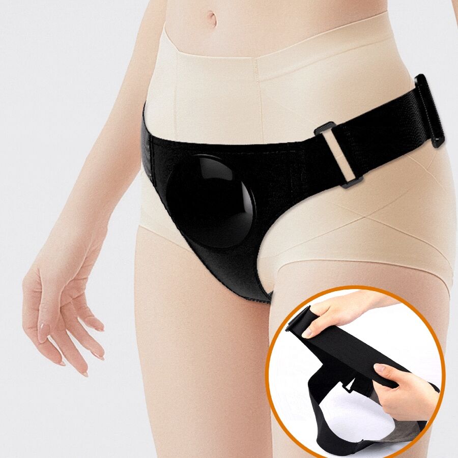 PRETTY LOVE - KYTON UNIVERSAL HARNESS SLIP CON DILDO SQUIRTING 19 CM MULATO - PRETTY LOVE | Lingerie Harness Boutique