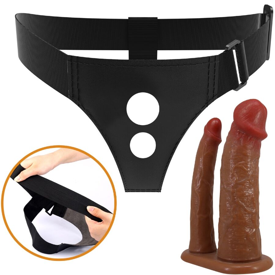 PRETTY LOVE - SLIP KEAVEN HARNESS UNIVERSALE E COMODO DOPPIO DILDO - PRETTY LOVE | Lingerie Harness Boutique
