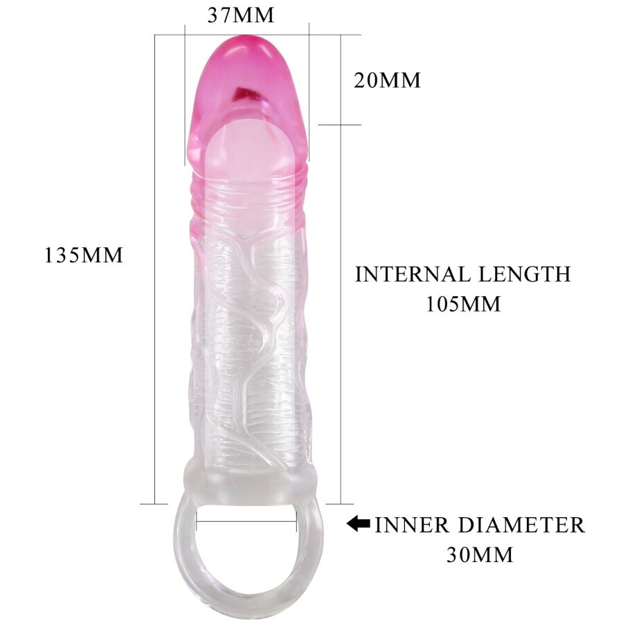 PRETTY LOVE - ODES REALISTICO 2 CM GUAINA DI ALLARGAMENTO PER PENE ROSA - PRETTY LOVE | Lingerie Harness Boutique