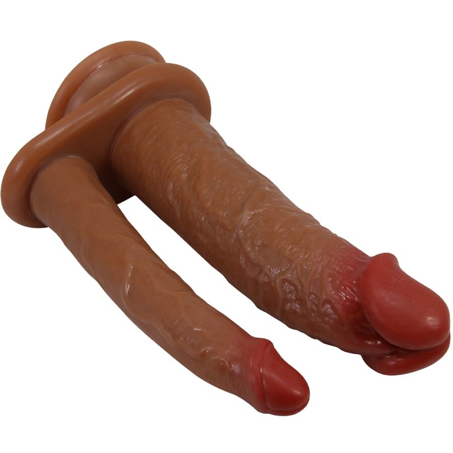 PRETTY LOVE - HULBERT DOPPIO DILDO REALISTICO CON VIBRAZIONE MULATO - PRETTY LOVE | Lingerie Harness Boutique