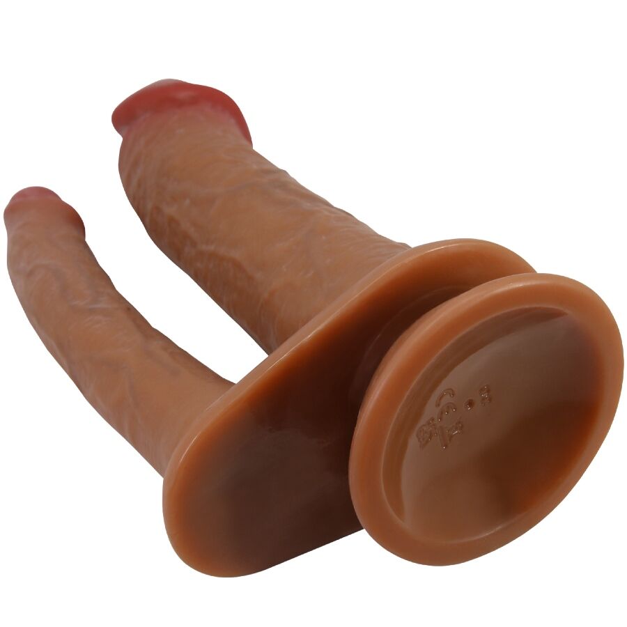 PRETTY LOVE - HULBERT DOPPIO DILDO REALISTICO CON VIBRAZIONE MULATO - PRETTY LOVE | Lingerie Harness Boutique