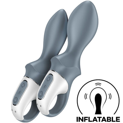 SATISFYER - AIR PUMP BOOTY 1 VIBRATORE ANALE GONFIABILE GRIGIO - SATISFYER VIBRATOR | Lingerie Harness Boutique