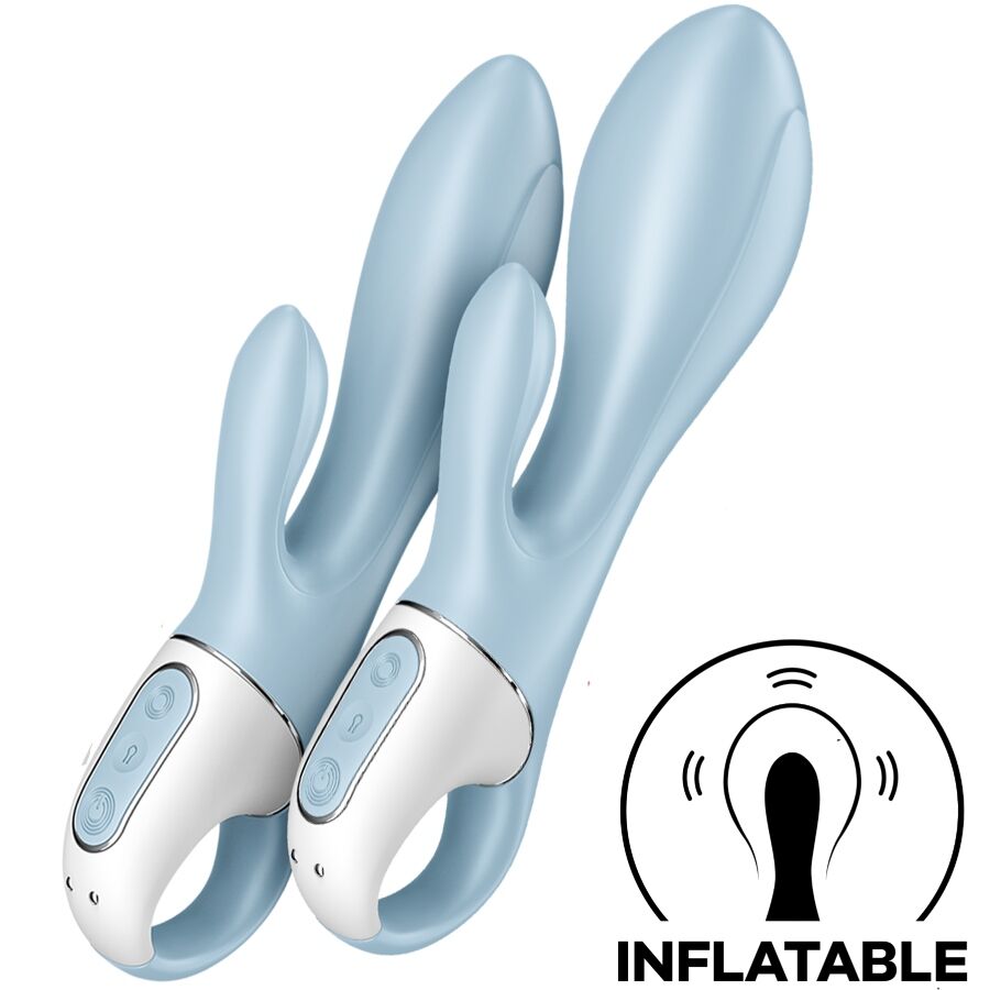 SATISFYER - AIR PUMP BUNNY 1 VIBRATORE GONFIABILE CONIGLIO BLU - SATISFYER VIBRATOR | Lingerie Harness Boutique