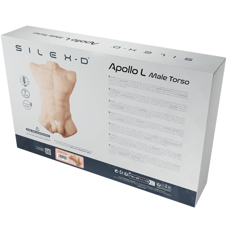 SILEXD - APOLLO L TORSO MASCHILE REALISTICO CARAMELLO - SILEXD | Lingerie Harness Boutique