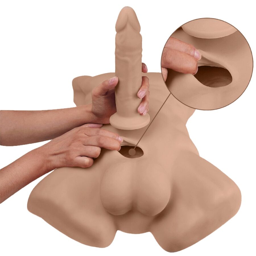 SILEXD - APOLLO L TORSO MASCHILE REALISTICO CARAMELLO - SILEXD | Lingerie Harness Boutique