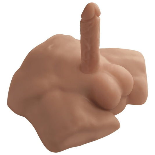 SILEXD - APOLLO S REALISTICO MEZZO TORSO MASCHILE CARAMELLO - SILEXD | Lingerie Harness Boutique