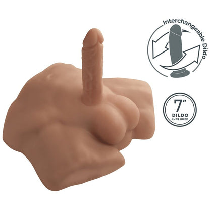 SILEXD - APOLLO S REALISTICO MEZZO TORSO MASCHILE CARAMELLO - SILEXD | Lingerie Harness Boutique