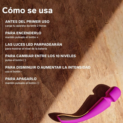 LELO - MASSAGGIATORE SMART MEDIUM WAND 2 AQUA - LELO | Lingerie Harness Boutique