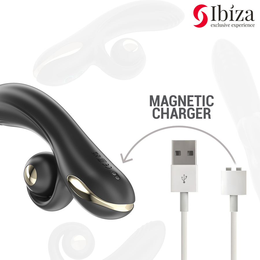 IBIZA - VIBRATORE TWISTER CON STIMOLATORE CURVA E VIBRO-ROTAZIONE - IBIZA TECHNOLOGY | Lingerie Harness Boutique