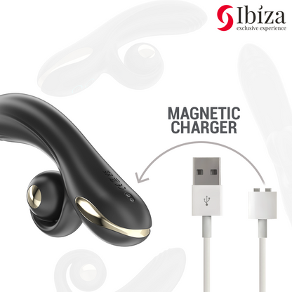 IBIZA - VIBRATORE TWISTER CON STIMOLATORE CURVA E VIBRO-ROTAZIONE - IBIZA TECHNOLOGY | Lingerie Harness Boutique