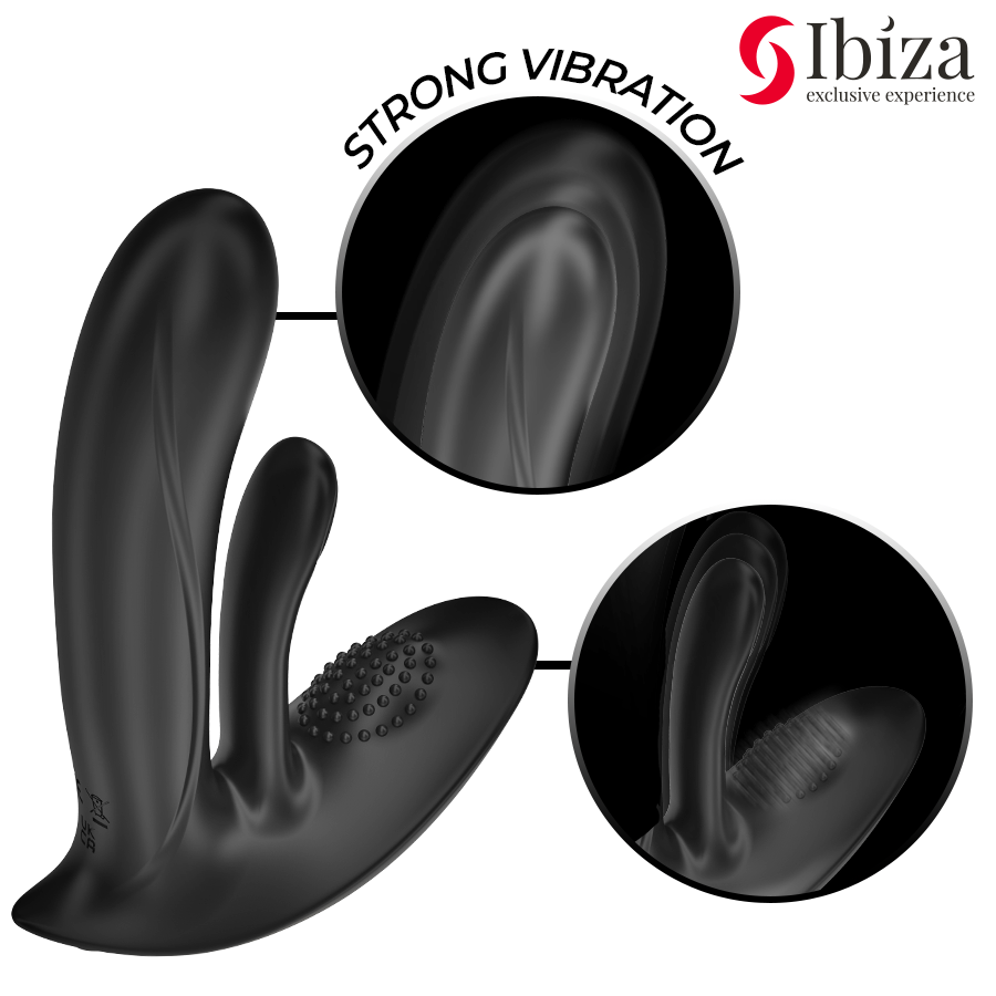 IBIZA - VIBRATORE INDOSSABILE CON STIMOLAZIONE DEL PUNTO G E DEL CLITORIDE CON TELECOMANDO - IBIZA TECHNOLOGY | Lingerie Harness Boutique
