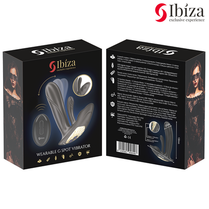 IBIZA - VIBRATORE INDOSSABILE CON STIMOLAZIONE DEL PUNTO G E DEL CLITORIDE CON TELECOMANDO - IBIZA TECHNOLOGY | Lingerie Harness Boutique