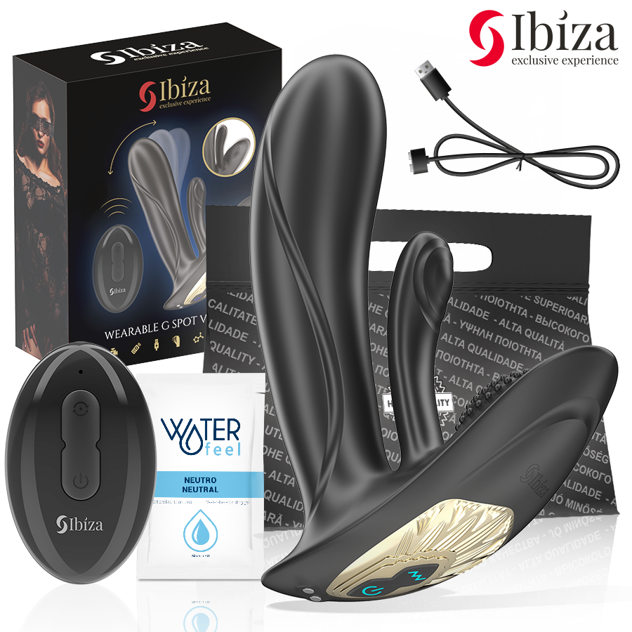 IBIZA - VIBRATORE INDOSSABILE CON STIMOLAZIONE DEL PUNTO G E DEL CLITORIDE CON TELECOMANDO - IBIZA TECHNOLOGY | Lingerie Harness Boutique