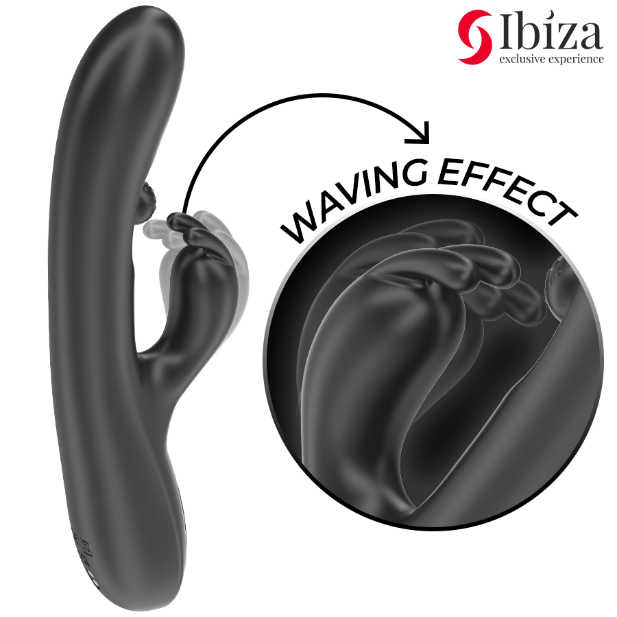 IBIZA - POTENTE VIBRATORE RABBIT CON PERLA ROTANTE MASSAGGIANTE - IBIZA TECHNOLOGY | Lingerie Harness Boutique