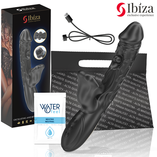 IBIZA - VIBRATORE E STIMOLATORE CLITORIDEO CON EFFETTO MORSO E ROTAZIONE - IBIZA TECHNOLOGY | Lingerie Harness Boutique