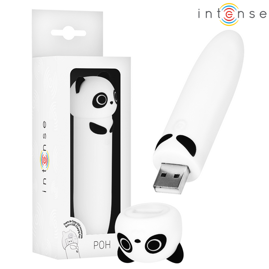 INTENSE - POH PANDA VIBRANTE BULLET RICARICABILE USB 10 X 2,2 CM - INTENSE FUN | Lingerie Harness Boutique