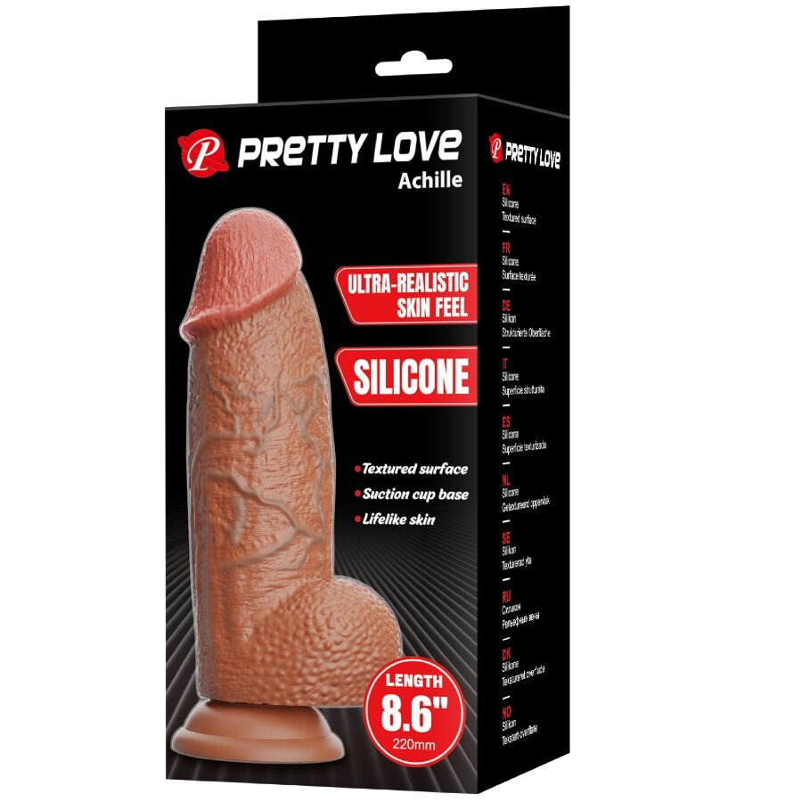 PRETTY LOVE - ACHILLE DILDO ULTRA REALISTICO 22 CM - PRETTY LOVE HIGH GRADE | Lingerie Harness Boutique