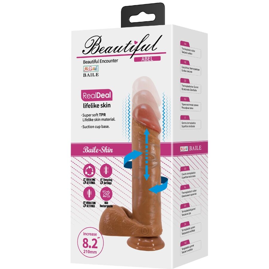 BAILE - ABEL DILDO REALISTICO 21 CM MULATTO - BAILE VIBRATORS | Lingerie Harness Boutique