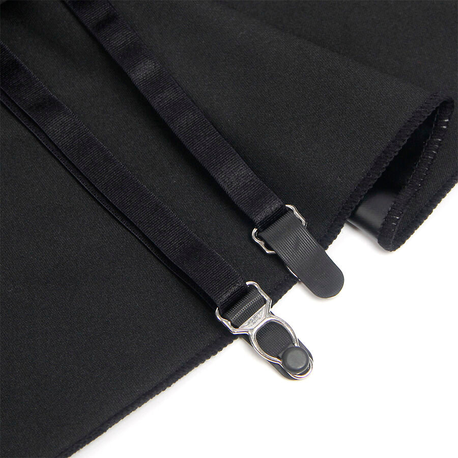 SUBBLIME - 957704 ABITO IN PELLE CON CERNIERA IN PIZZO NERO S/M - SUBBLIME DRESSES | Lingerie Harness Boutique