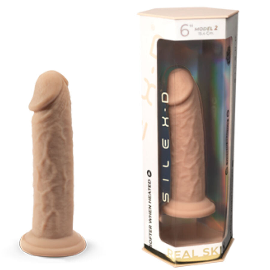 SILEXD - MODELLO PENE REALISTICO 2 SILICONE TERMOREATTIVO 15,4 CM - SILEXD | Lingerie Harness Boutique