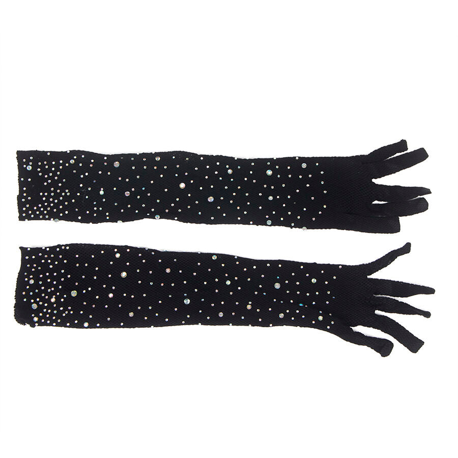 SUBBLIME - 957469SHINE GUANTI TRASPARENTI NERI S/M - SUBBLIME ACCESORIES | Lingerie Harness Boutique