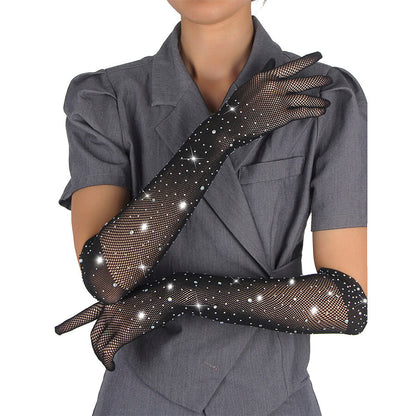 SUBBLIME - 957469SHINE GUANTI TRASPARENTI NERI S/M - SUBBLIME ACCESORIES | Lingerie Harness Boutique
