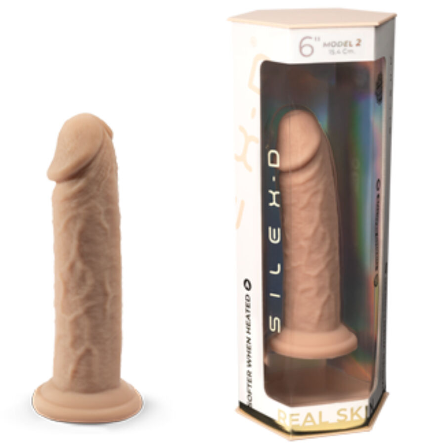 SILEXD - MODELLO PENE REALISTICO 2 SILICONE TERMOREATTIVO PREMIUM 15,4 CM - SILEXD | Lingerie Harness Boutique