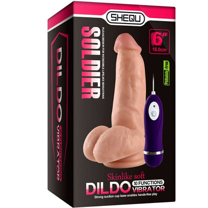 SHEQU - DILDO VIBRATORE SOLDATO CON TELECOMANDO 16 CM - SHEQU | Lingerie Harness Boutique