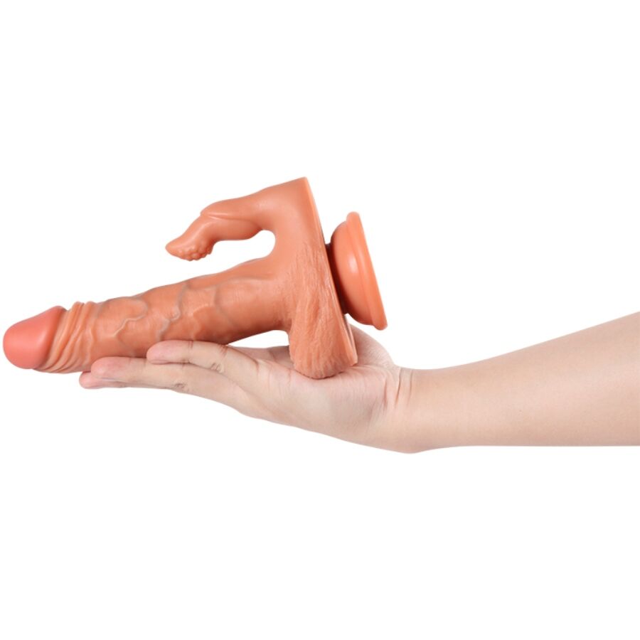 SHEQU - JULIAN DILDO E STIMOLATORE CLITORIDE CON VIBRAZIONE E TELECOMANDO 16 CM - SHEQU | Lingerie Harness Boutique