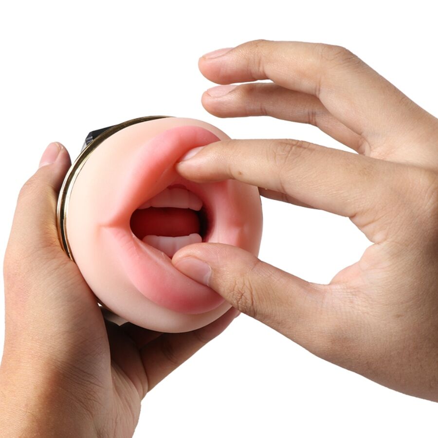 SHEQU - KAY DOPPIO MASTURBATORE CON DOPPIA BOCCA E VIBRAZIONE DELLA VAGINA - SHEQU | Lingerie Harness Boutique