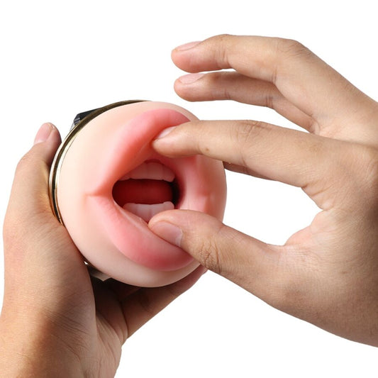 SHEQU - KAY DOPPIO MASTURBATORE CON DOPPIA BOCCA E VIBRAZIONE DELLA VAGINA - SHEQU | Lingerie Harness Boutique