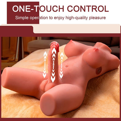 XISE - MIAH LADY BOY TORSO FEMMINILE CON DILDO CON VIBRAZIONE E SPINTA 55 CM - XISE | Lingerie Harness Boutique