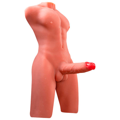 XISE - JASON MEZZO CORPO TORSO MASCHILE REALISTICO CON SPINTA E VIBRAZIONE 55 CM - XISE | Lingerie Harness Boutique