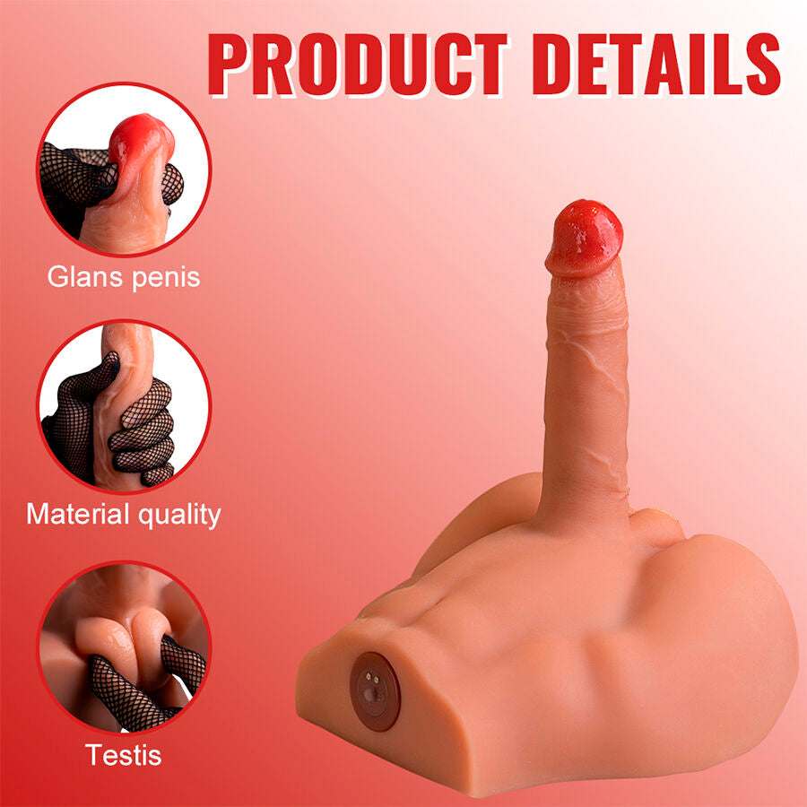 XISE - PEEL DILDO ASS REALISTICO DILDO MASTURBATORE POSIZIONE FRONTALE CON SPINTA 17,5 CM - XISE | Lingerie Harness Boutique
