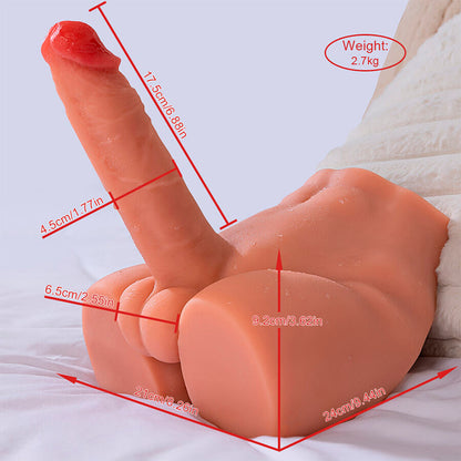 XISE - PEEL DILDO ASS REALISTICO DILDO MASTURBATORE POSIZIONE FRONTALE CON SPINTA 17,5 CM - XISE | Lingerie Harness Boutique