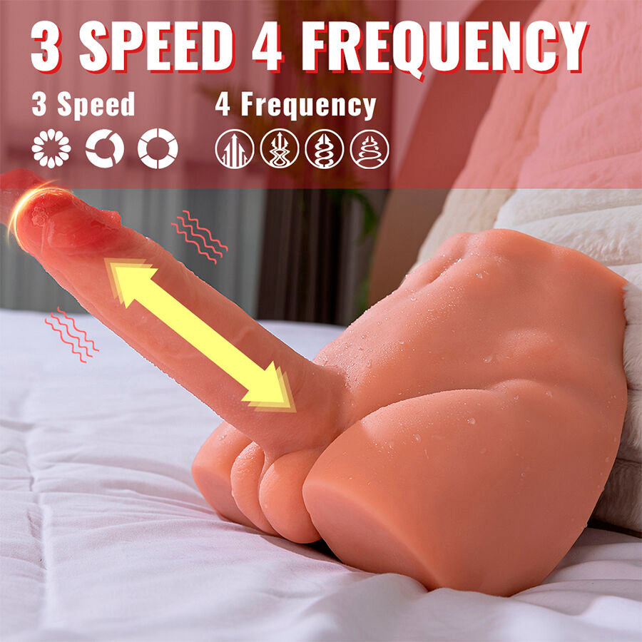 XISE - PEEL DILDO ASS REALISTICO DILDO MASTURBATORE POSIZIONE FRONTALE CON SPINTA 17,5 CM - XISE | Lingerie Harness Boutique