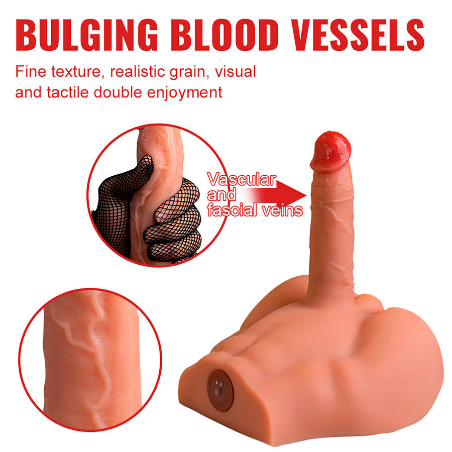 XISE - PEEL DILDO ASS REALISTICO DILDO MASTURBATORE POSIZIONE FRONTALE CON SPINTA 17,5 CM - XISE | Lingerie Harness Boutique