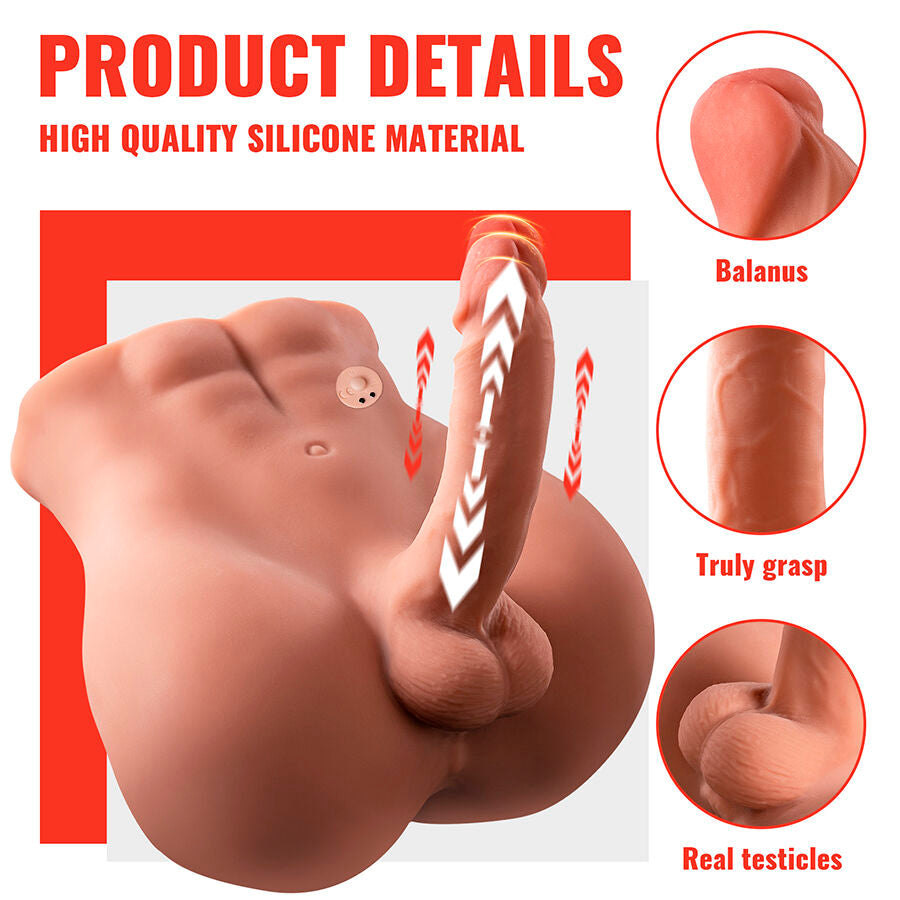 XISE - BERTLETT DILDO ASS REALISTICO DILDO E ANO MASTURBATORE POSIZIONE FRONTALE CON SPINTA 18 CM - XISE | Lingerie Harness Boutique