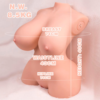 XISE - TORSO REALISTICO PICCOLO E SPINTO CON VIBRAZIONE FEMMINILE 40 CM - XISE | Lingerie Harness Boutique